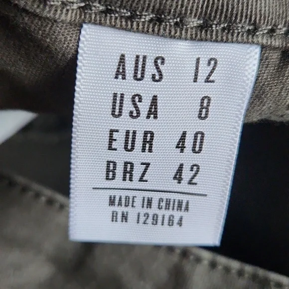 Cotton On Womans Olive Green Pants Size 8 - Picture 5 of 10